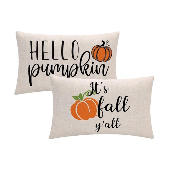 Other - 5439 Set of 2 It’s Fall Yall Throw Pillow Covers Autumn Harvest Hello